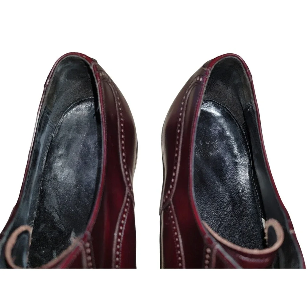 Florsheim Lexington Men's Burgundy Leather Wingtip‎ Oxford Dress Shoes Sz 10.5 E